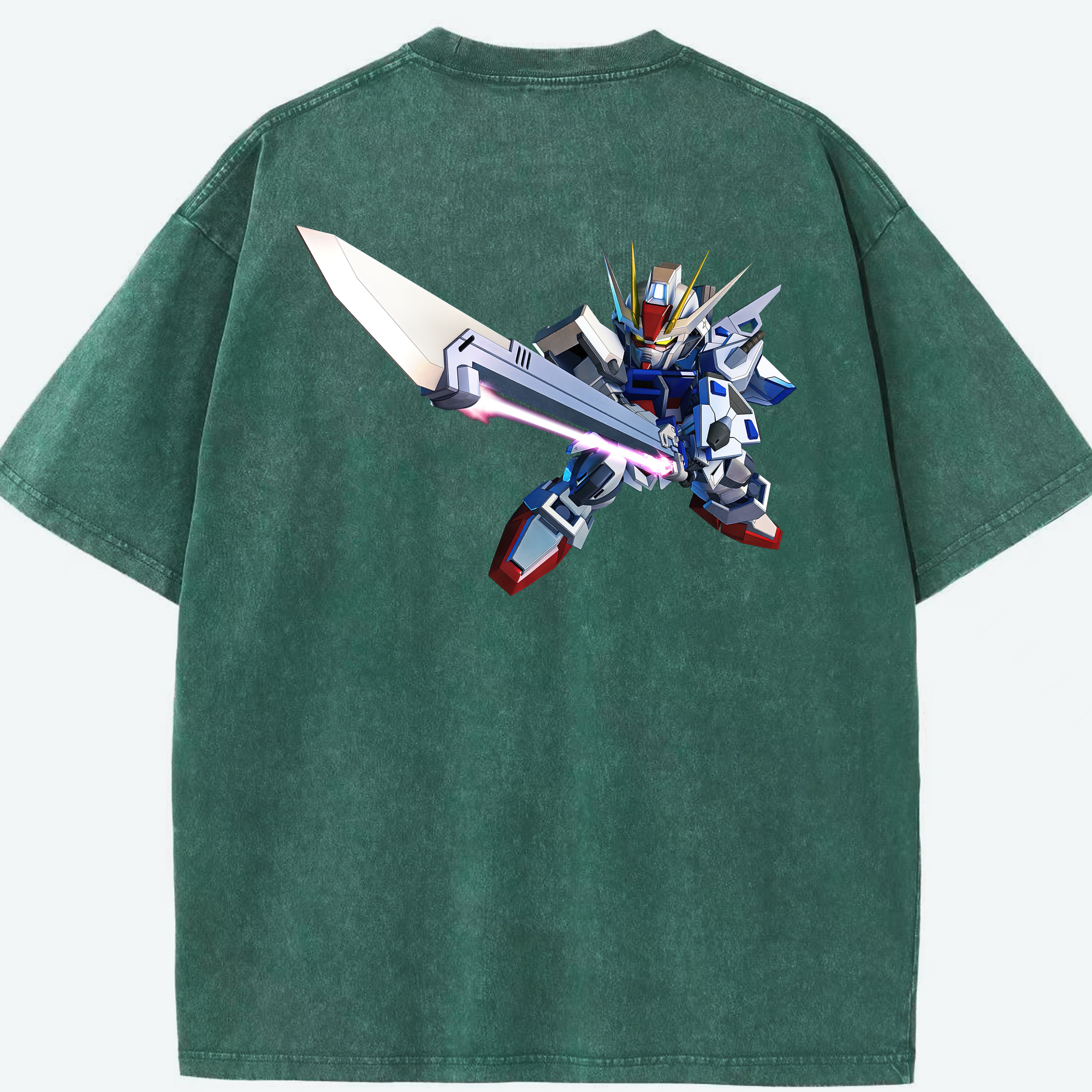 （画像用） 機動戦士ガンダム Mobile Suit Gundam 綿100% ヴィンテージ風 半袖Tシャツ（背面プリント）
